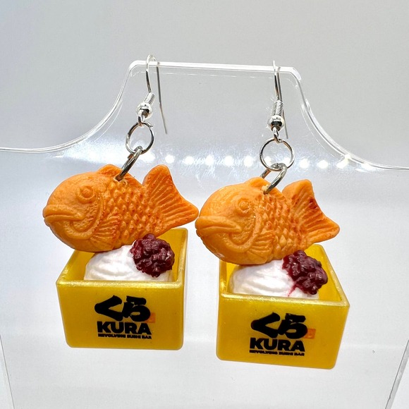 Taiyaki Bowl Earrings - Japanese Earrings - Anime Earrings - Foodie Earrings - Picture 1 of 9